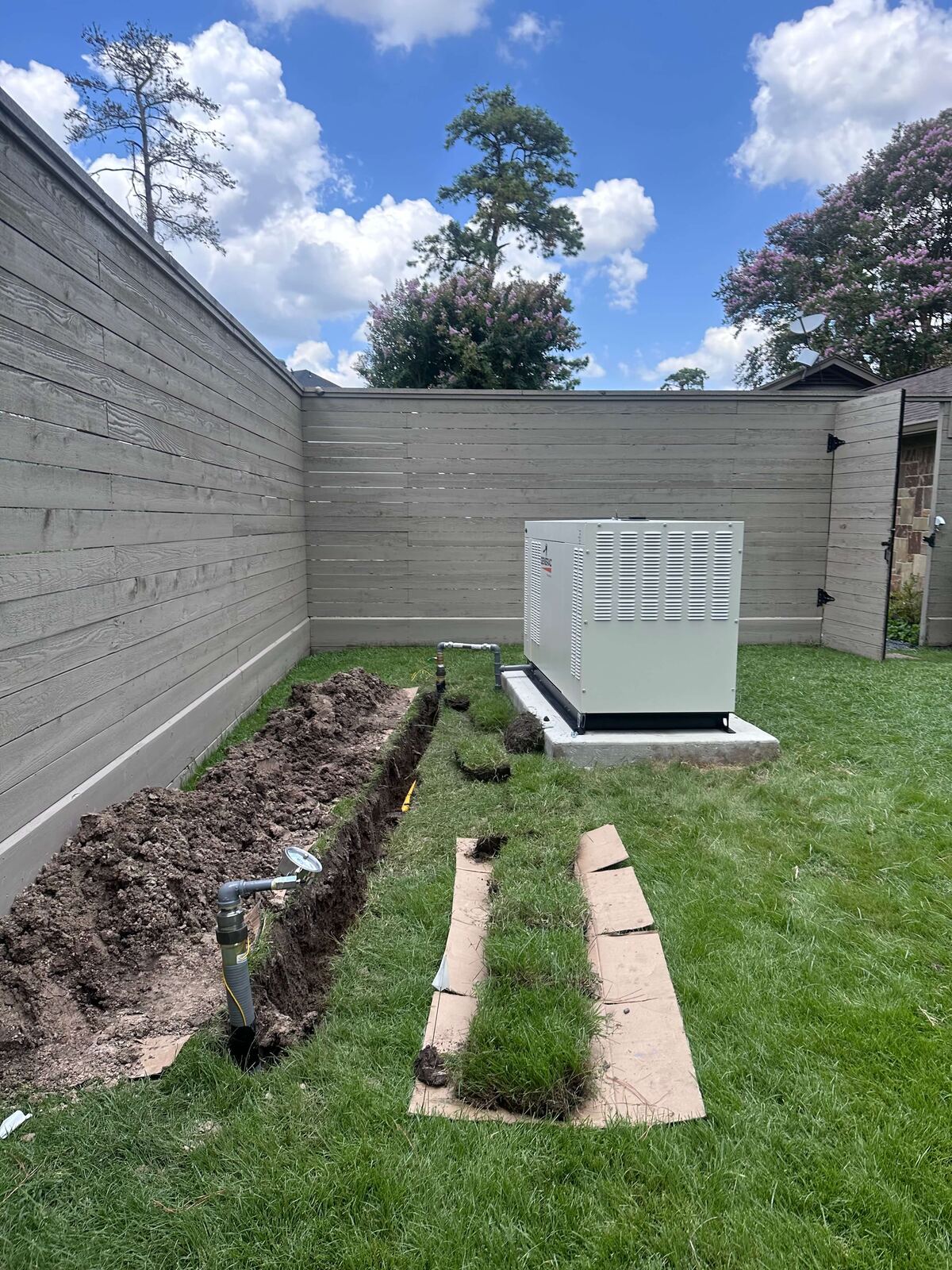 Generator Gas Line — Conroe, TX